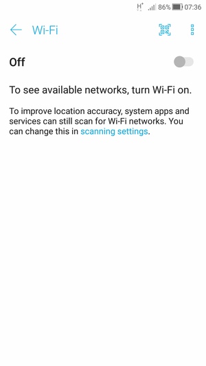 Turn on Wi-Fi