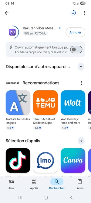 Veuillez attendre la fin de la procédure d'installation