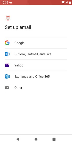 Select Exchange and Office 365