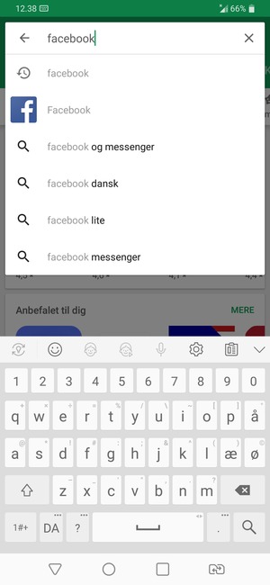 Indtast navnet på appen og vælg Søg