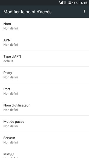 Saisissez les informations MMS
