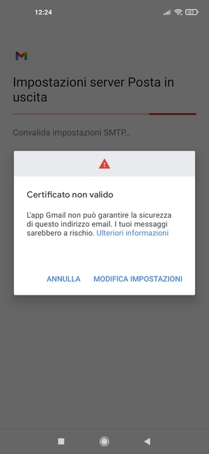 Seleziona MODIFICA IMPOSTAZIONI