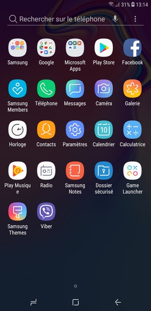 Sélectionnez Samsung