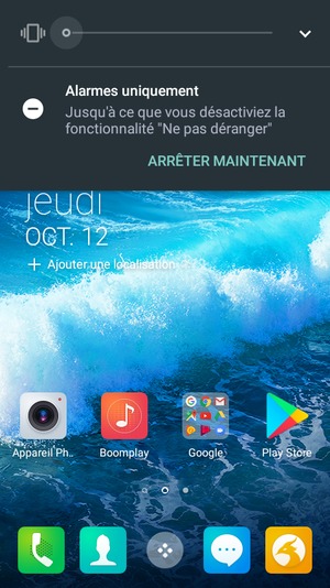 Appuyez une fois de plus pour passer en mode silencieux