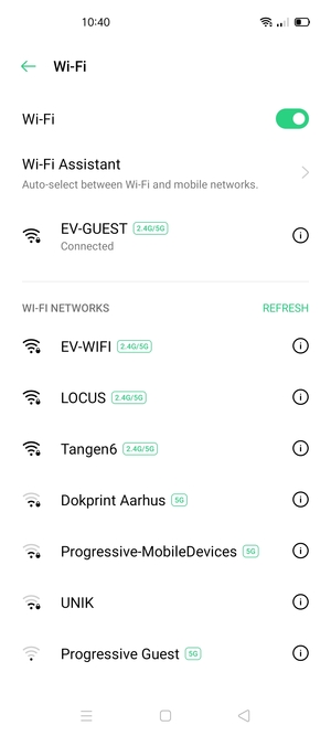You are now connected to the Wi-Fi network