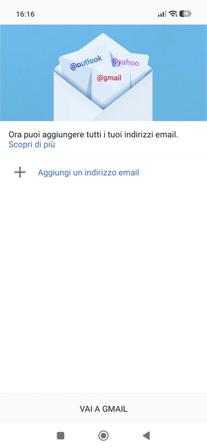 Seleziona Aggiungi un indirizzo email