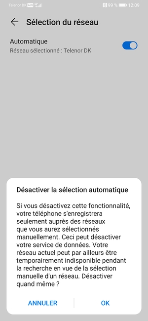 Sélectionnez OK