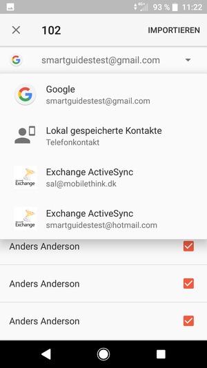 Wählen Sie Ihr Google Konto