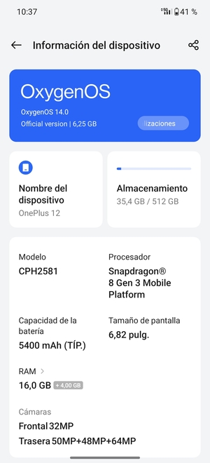 Seleccione OxygenOS