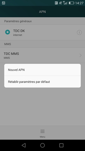 Sélectionnez Rétablir paramètres par défaut