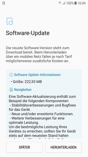 Falls Ihr Handy nicht aktualisiert ist, wählen Sie HERUNTERLADEN