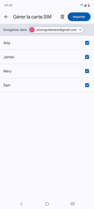 Sélectionnez Importer