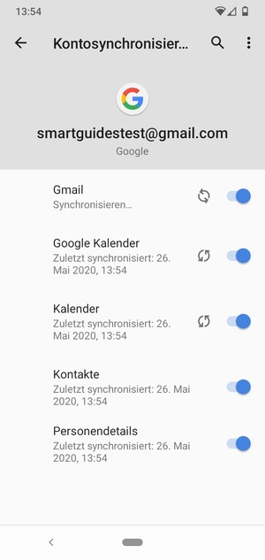 Ihre Daten werden synchronisiert