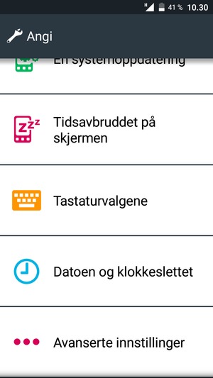 Bla til og velg Avanserte innstillinger