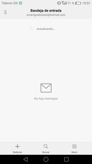 Su Gmail/Hotmail está listo para usar