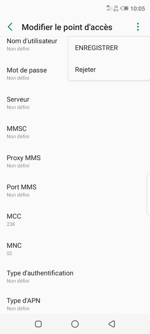 Sélectionnez ENREGISTRER