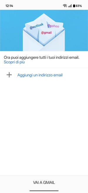 Seleziona Aggiungi un indirizzo email