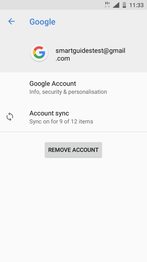 Select Account sync