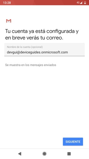 Déle a su cuenta un nombre y seleccione SIGUIENTE
