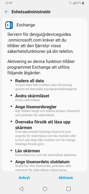 Välj Aktivera