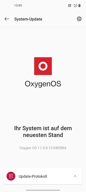 Falls Ihr Handy aktualisiert ist, wird Ihnen der folgende Bildschirm angezeigt