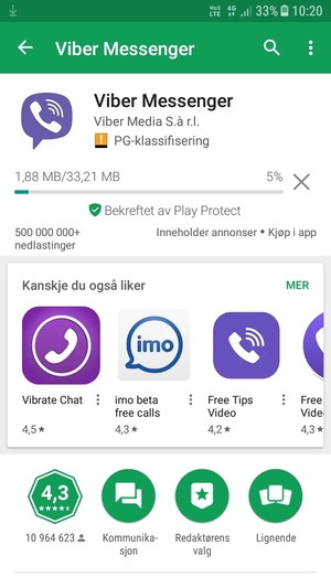 Vent til installasjonen er ferdig