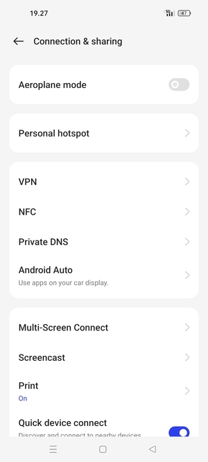 Select Personal hotspot