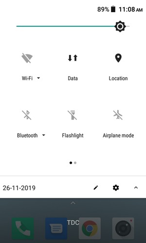 Adjust brightness to the required level