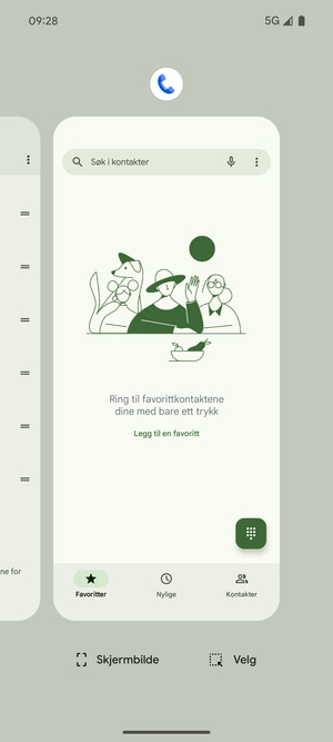 Dra apper opp for å lukke dem