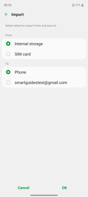 Select SIM card