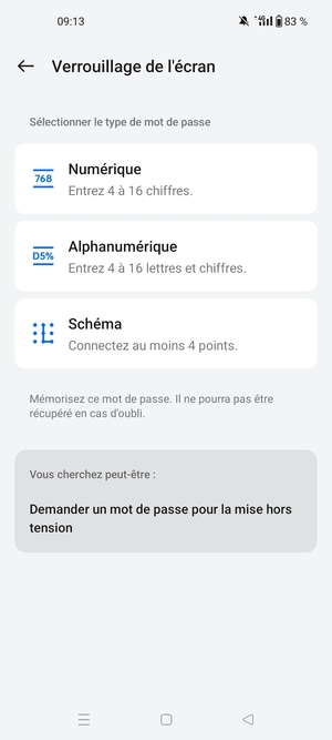 Sélectionnez Schéma