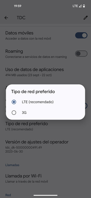 Seleccione la opción deseada