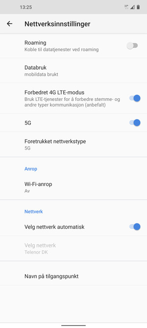Velg Navn på tilgangspunkt