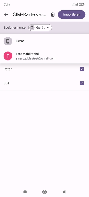 Wählen Sie Ihr Google Konto