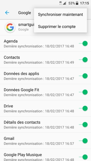 Sélectionnez Synchroniser maintenant