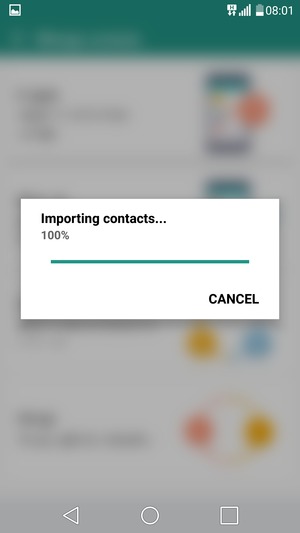 Your contacts will be saved to your Google account and saved to your phone the next time Google is synced.