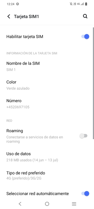 Para cambiar la red en caso de problemas de conectividad, desactive Seleccionar red automáticamente