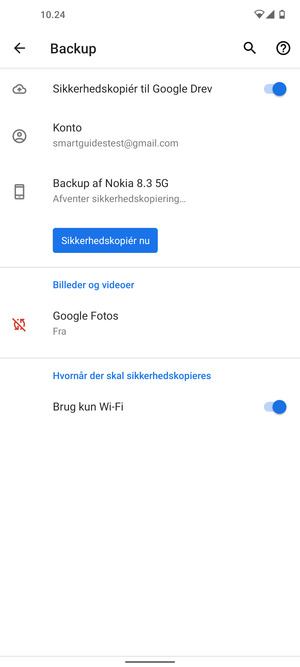 Vælg Konto