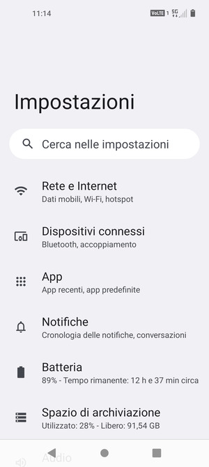 Seleziona Rete e Internet