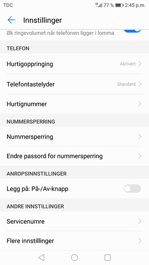 Velg Flere innstillinger