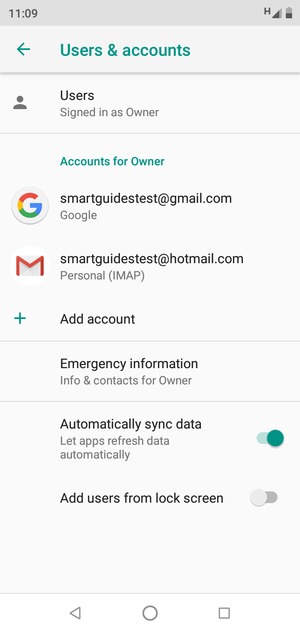Select your Google account