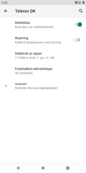 Velg Avansert