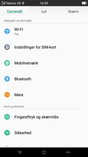 Vælg Mobilnetværk