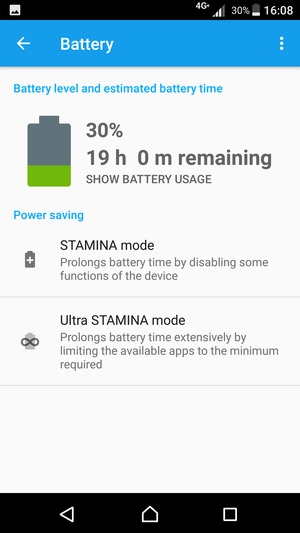 Select STAMINA mode