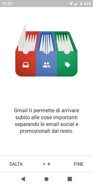Seleziona FINE