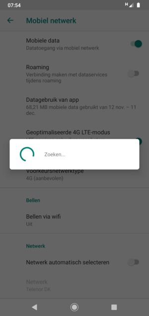 Wacht tot de zoekopdracht beëindigd is