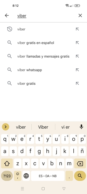 Introduzca el nombre de la aplicación y seleccione Buscar
