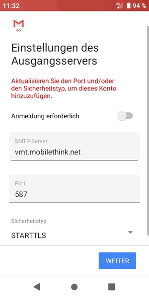 Wählen Sie Sicherheitstyp