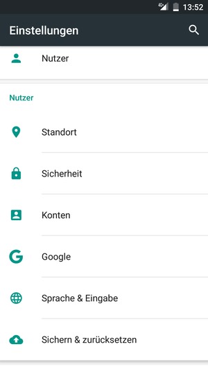 Scrollen Sie und wählen Sie Sichern & zurücksetzen