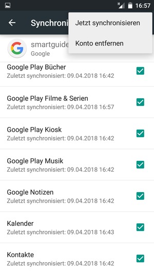 Wählen Sie Jetzt synchronisieren